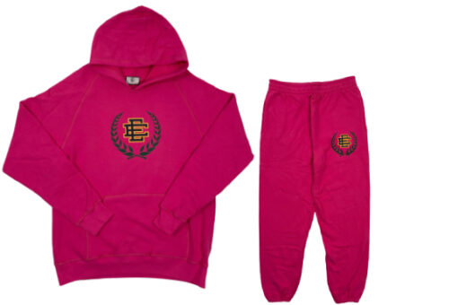 Eric Emanuel Logo Hooded Sweatsuit – Magenta